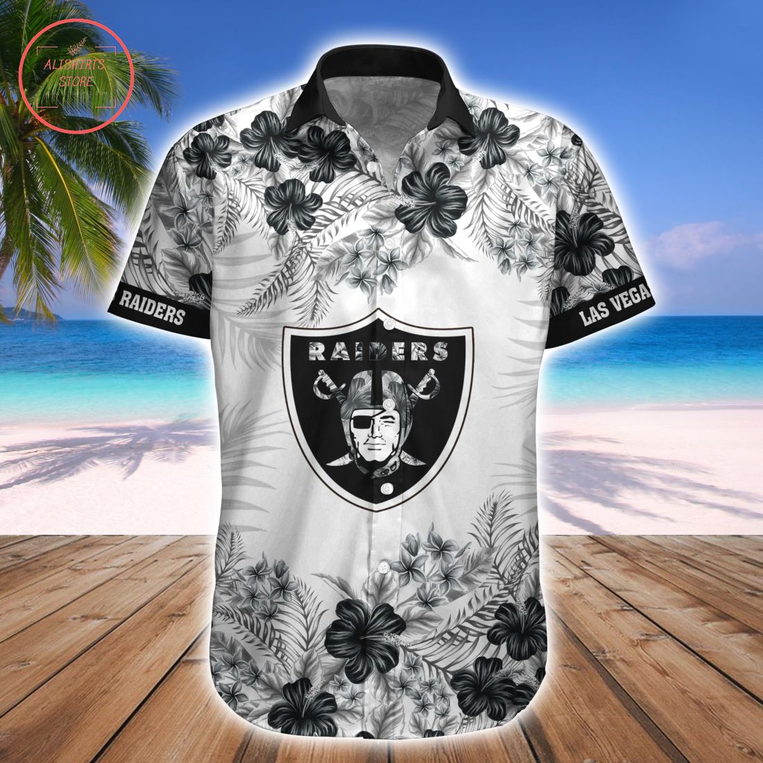 Las Vegas Raiders Combo Hawaiian Shirt and Shorts