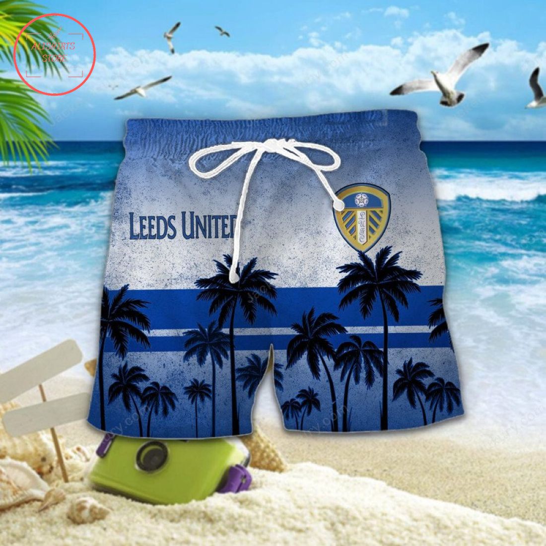 Leeds United FC Hawaiian Shirt and Beach Shorts