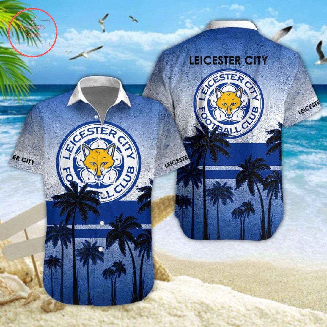 Leicester City FC Hawaiian Shirt and Beach Shorts