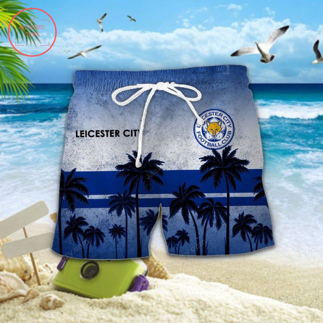 Leicester City FC Hawaiian Shirt and Beach Shorts