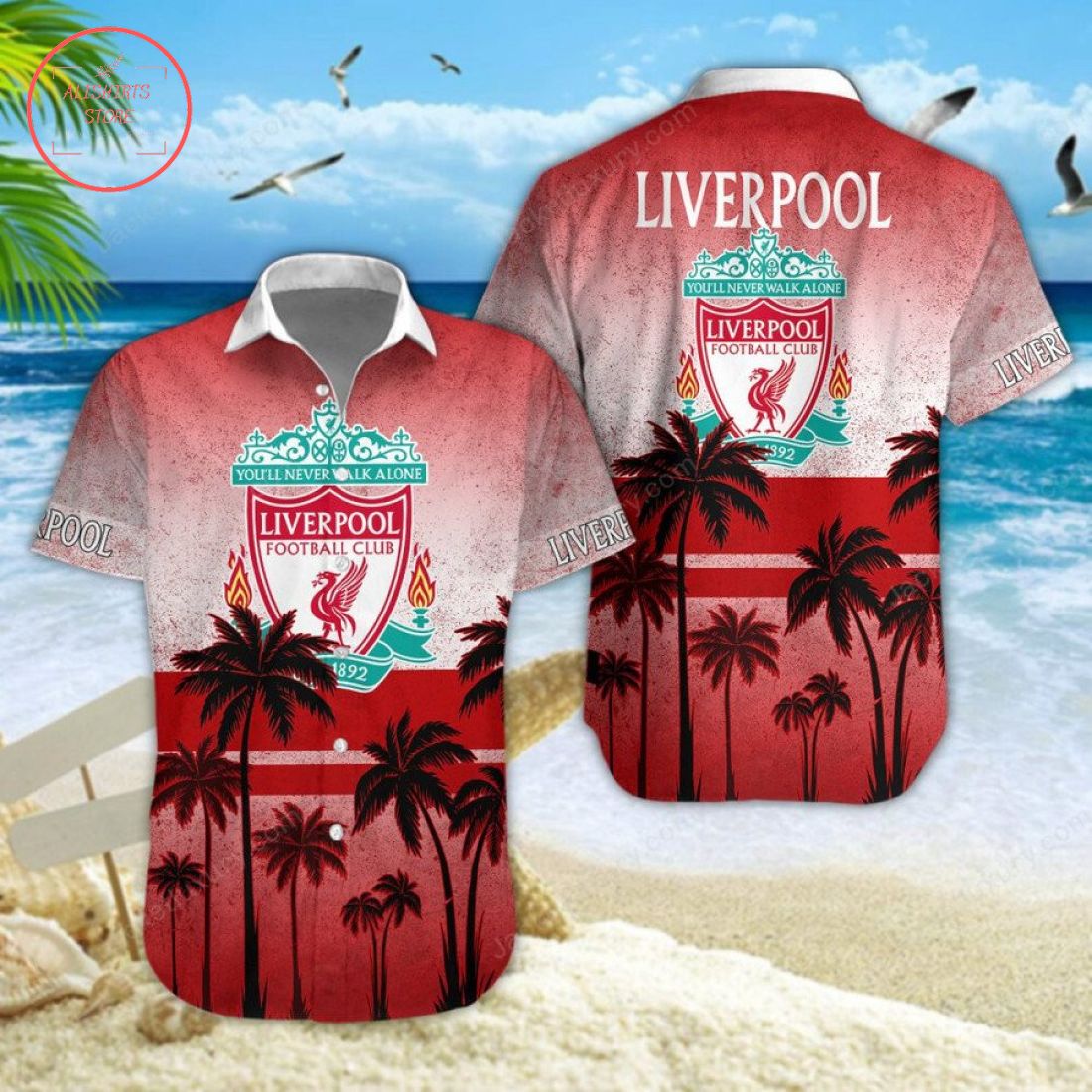 Liverpool FC Hawaiian Shirt and Beach Shorts