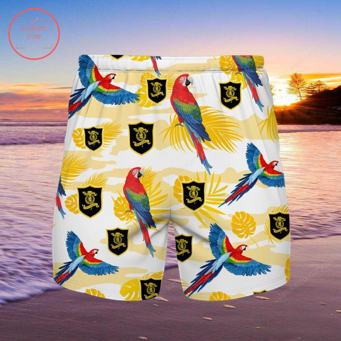 Livingston FC Parrot Hawaiian Shirt and Beach Shorts