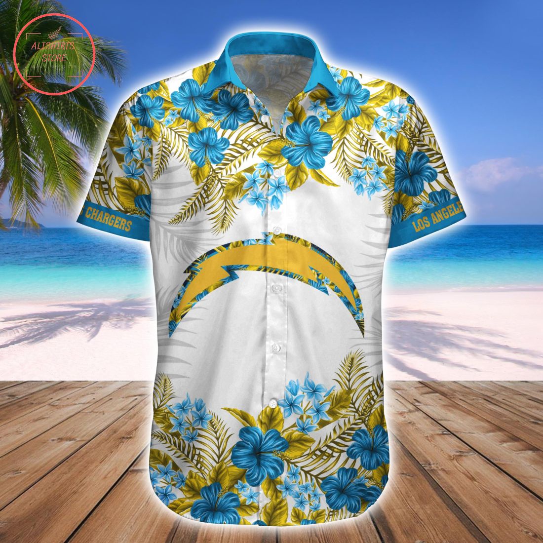 Los Angeles Chargers Combo Hawaiian Shirt and Shorts