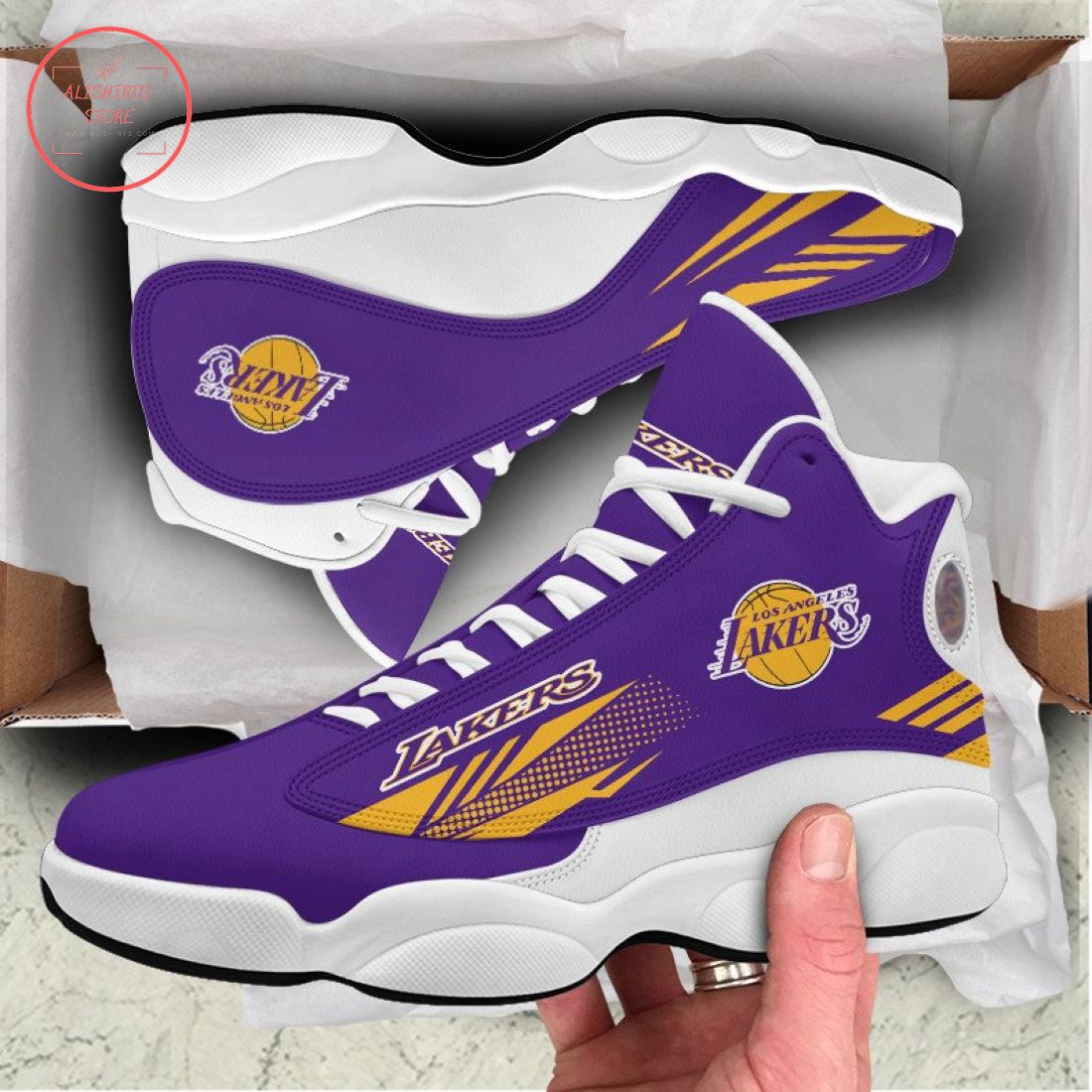 Los Angeles Lakers Air Jordan 13 Sneaker Shoes