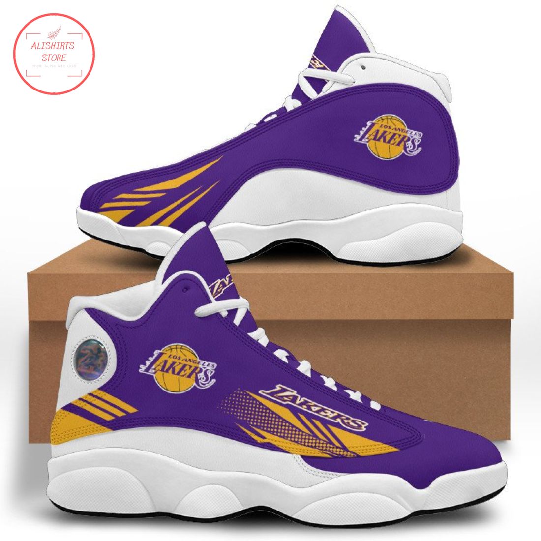 Los Angeles Lakers Air Jordan 13 Sneaker Shoes
