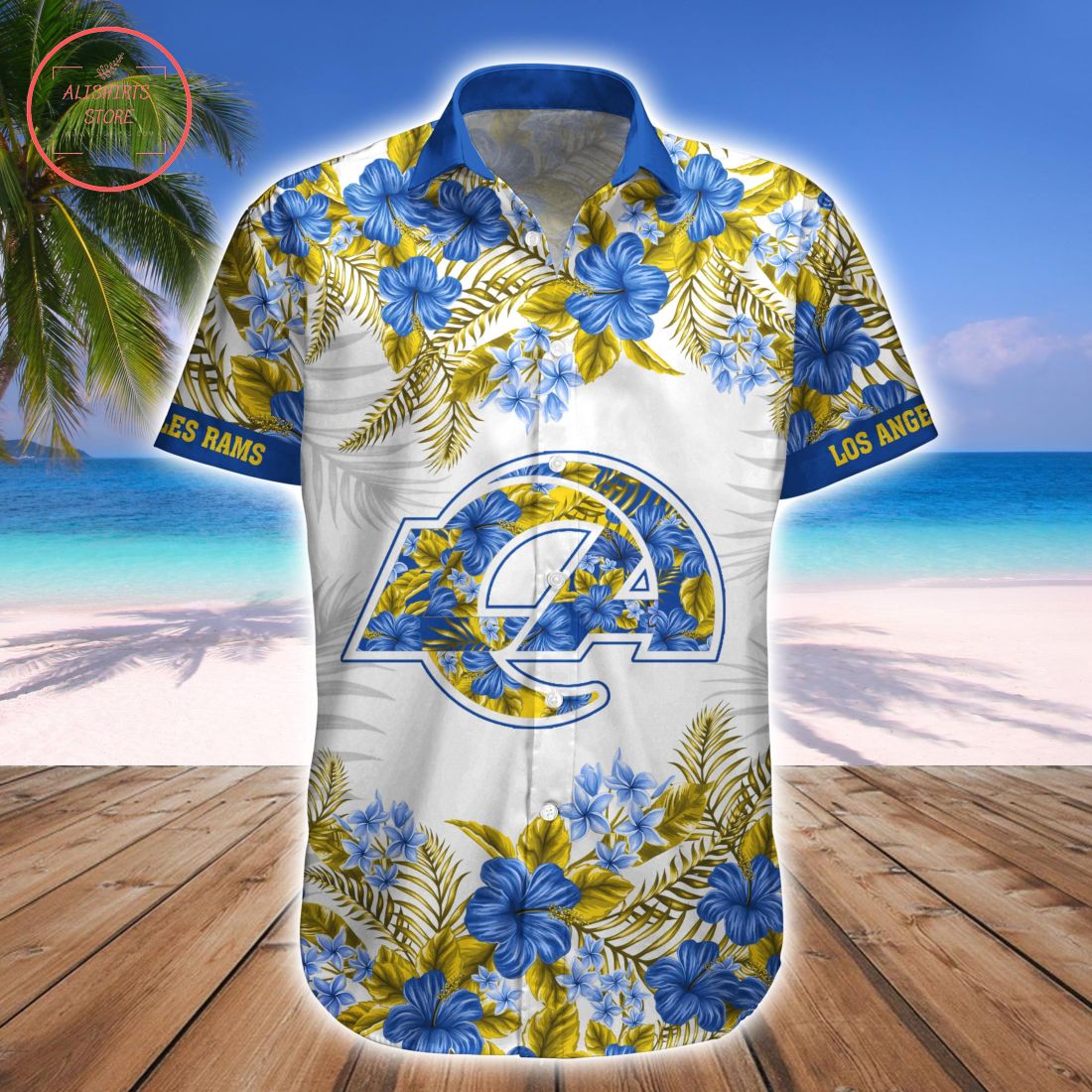 Los Angeles Rams Combo Hawaiian Shirt and Shorts