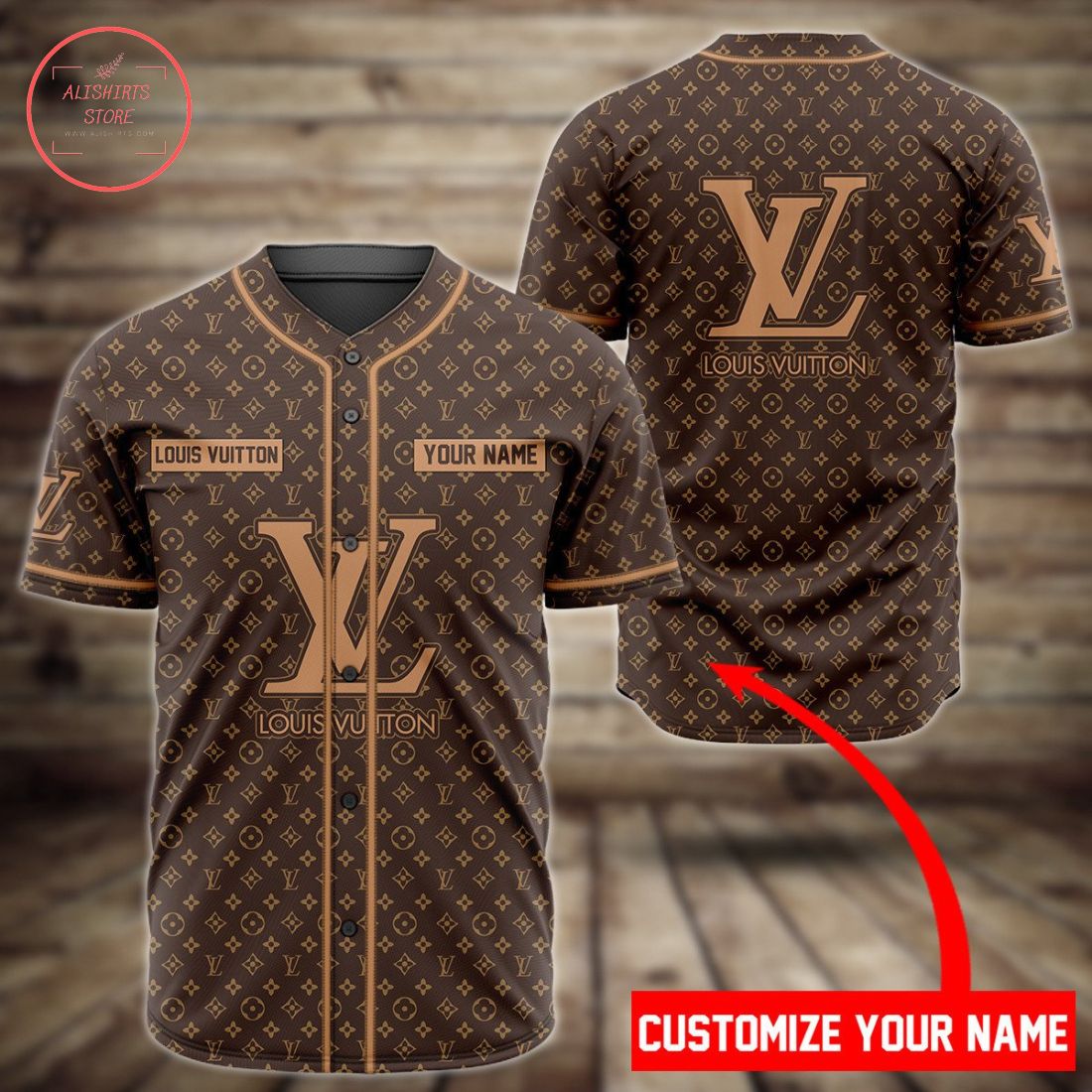 Louis Vuitton Logo Personalized Baseball Jersey