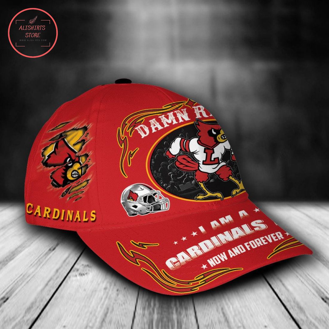 Louisville Cardinals NCAA Classic Cap Mascot Custom Name