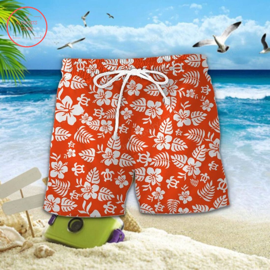 Luton Town FC Aloha Hawaiian Shirt and Beach Shorts