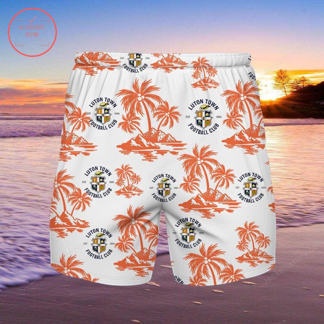 Luton Town FC Hawaiian Shirt and Shorts