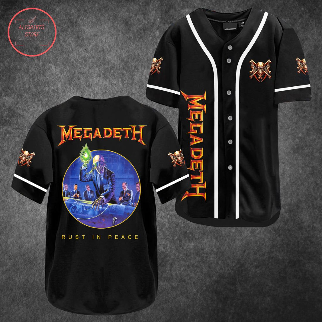 Megadeth Rust in Peace Baseball Jersey