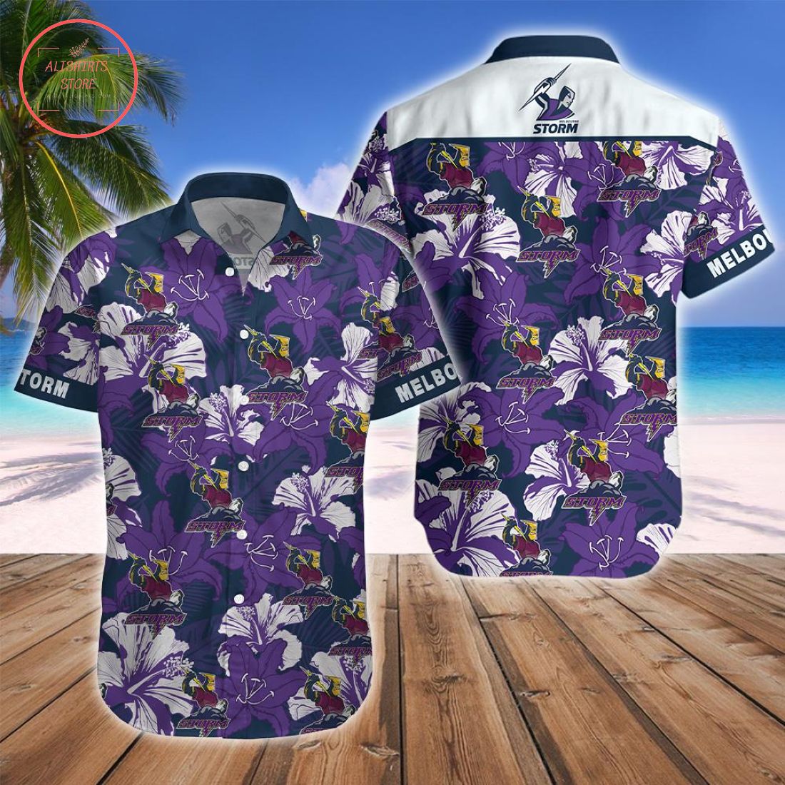 Melbourne Storm Mascot Hawaiian Shirt