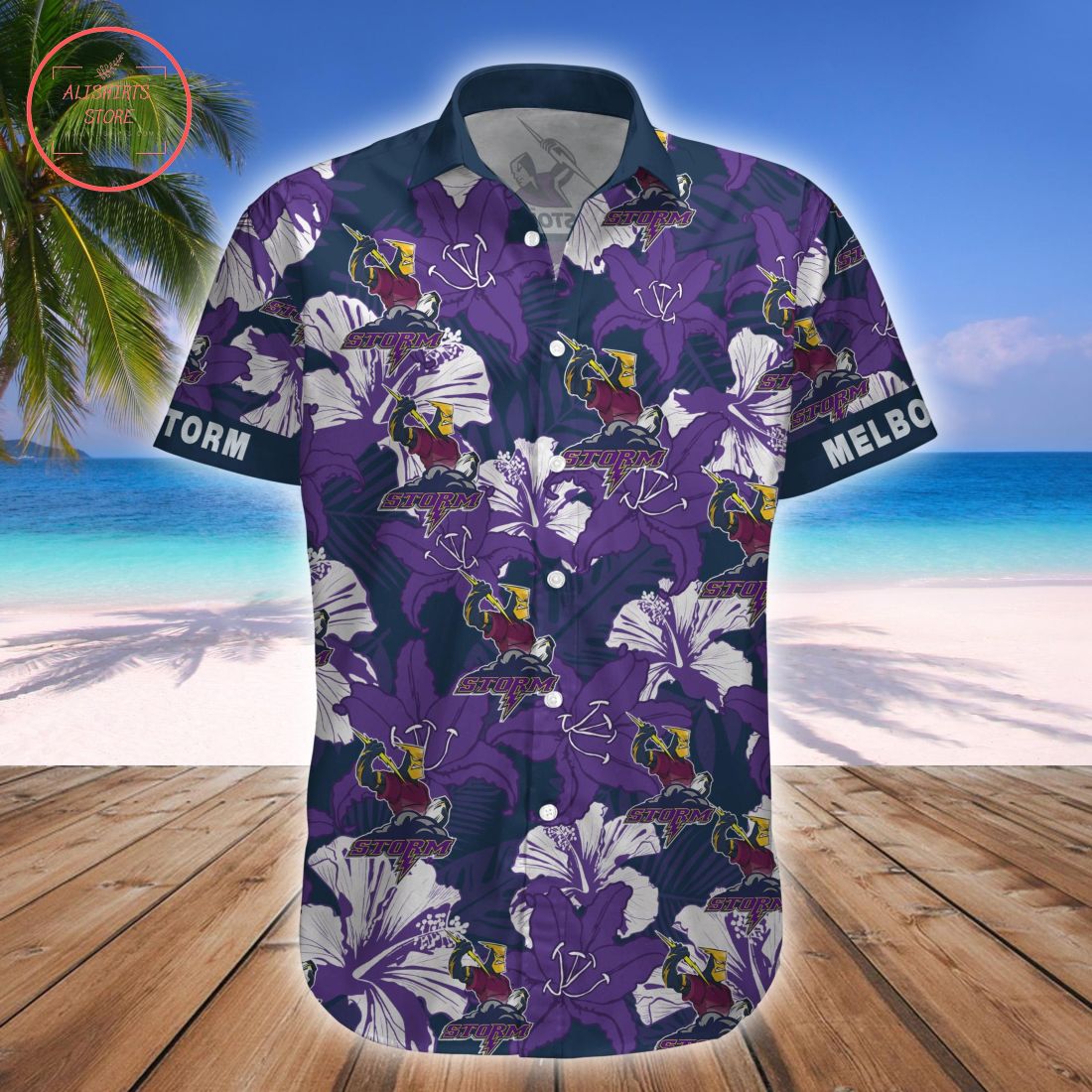 Melbourne Storm Mascot Hawaiian Shirt