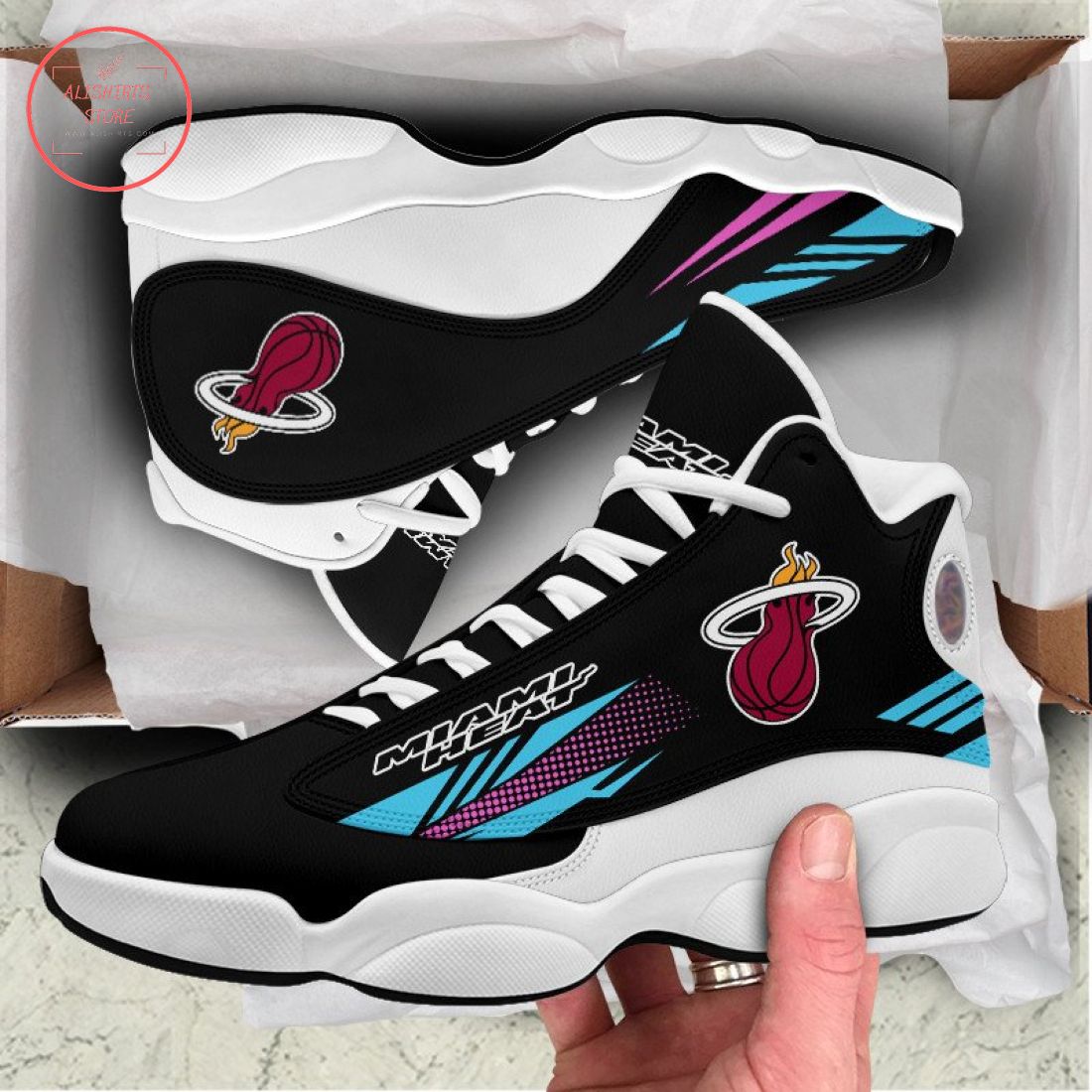 Miami Heat Air Jordan 13 Sneaker Shoes