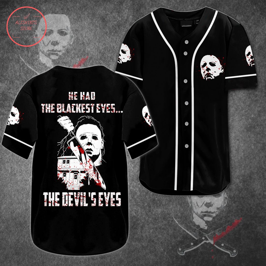 Michael Myers The Devils Eyes Baseball Jersey