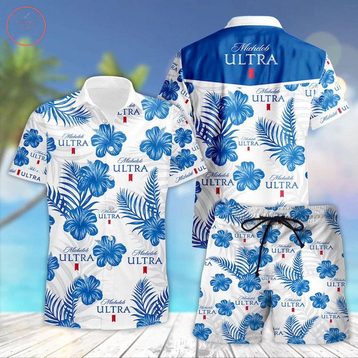 Michelob Ultra Hawaiian Shirt and Shorts