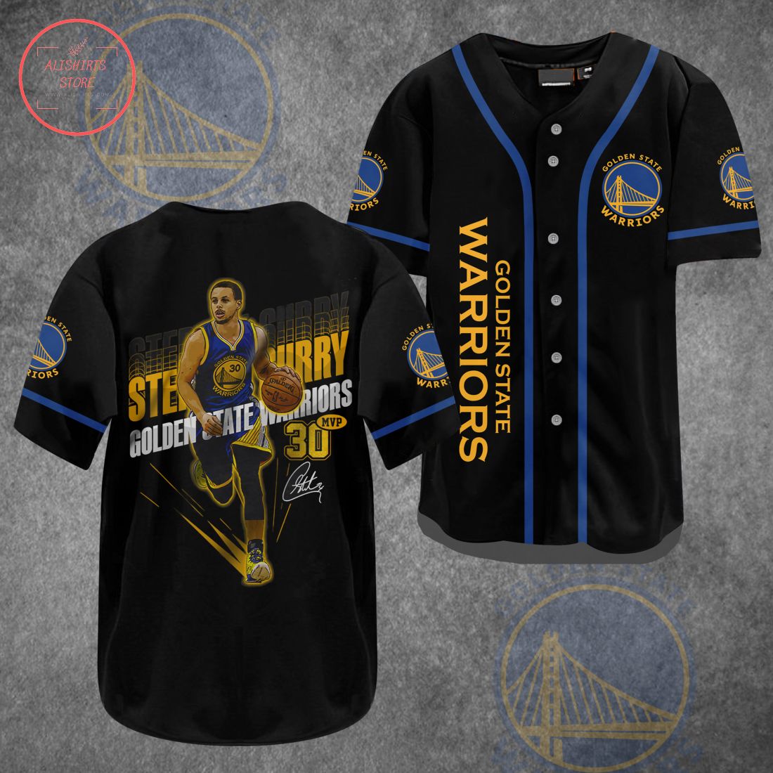 NBA Golden State Warrior Stephen Curry Baseball Jersey