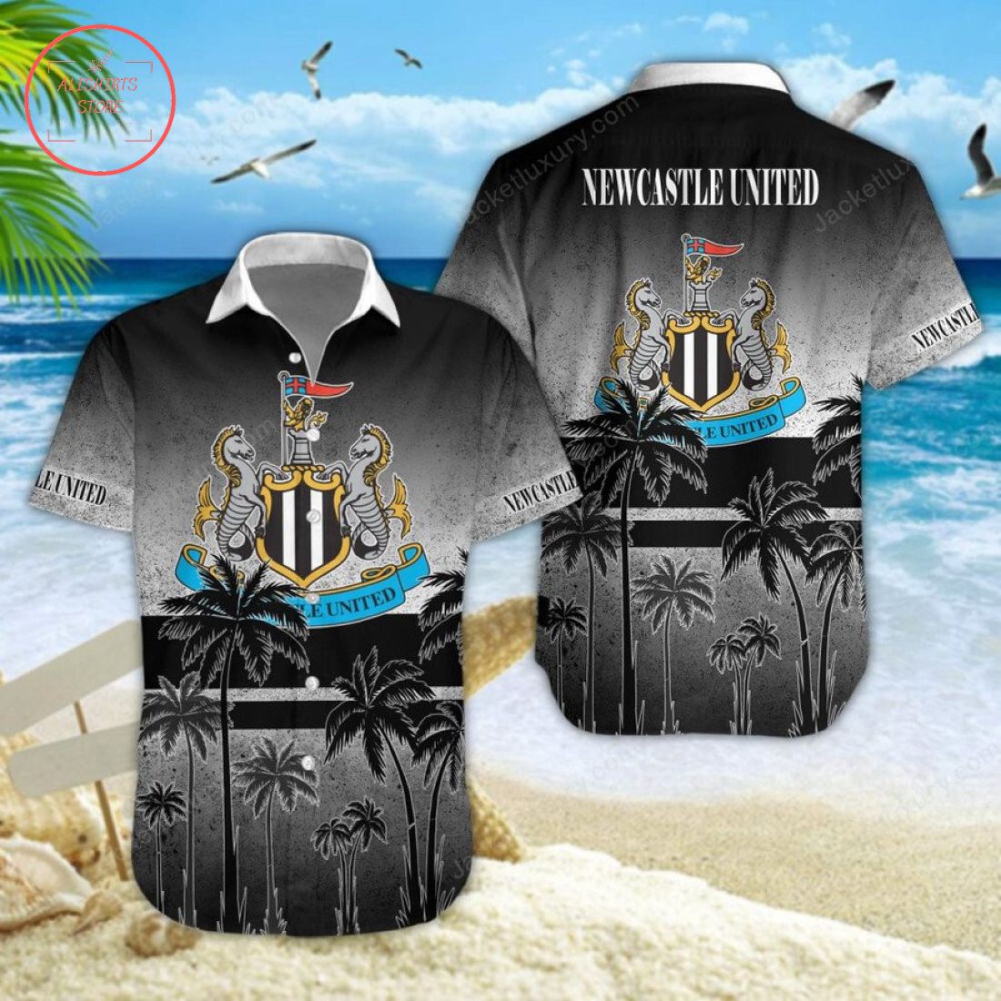 Newcastle United FC Hawaiian Shirt and Beach Shorts