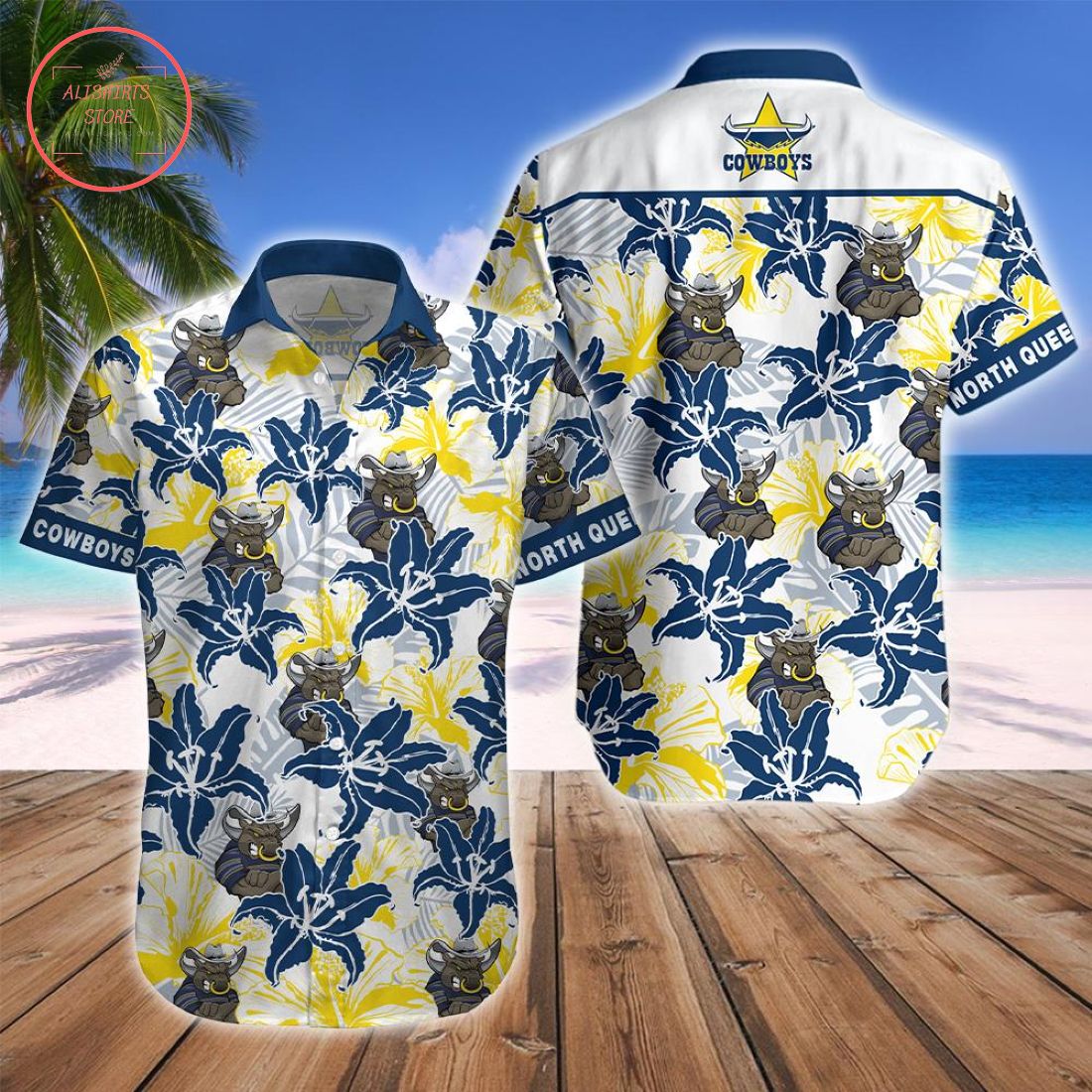 North Queensland Cowboys Mascot Hawaiian Shirt