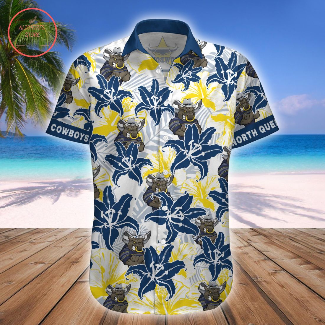 North Queensland Cowboys Mascot Hawaiian Shirt