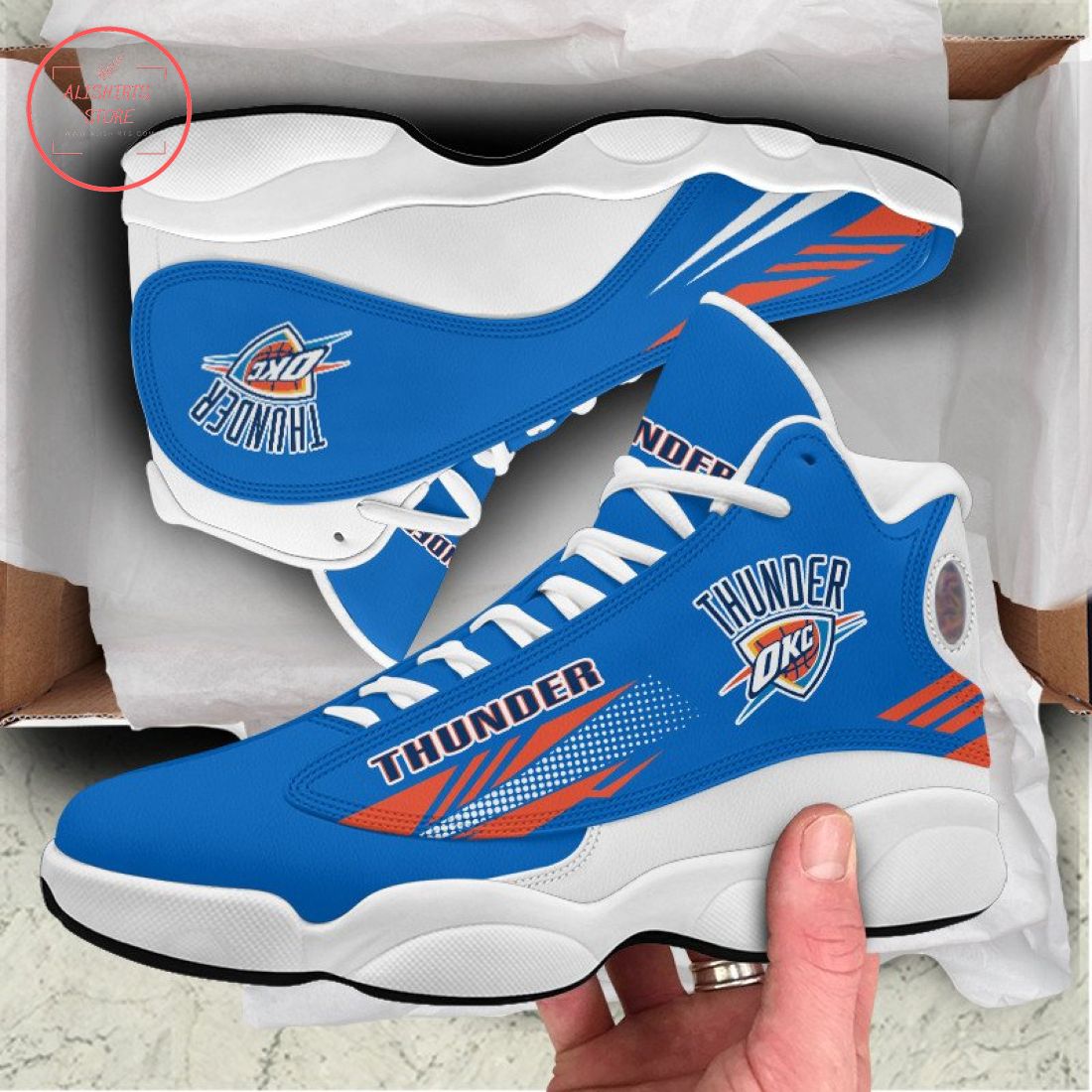 Oklahoma City Thunder Air Jordan 13 Sneaker Shoes