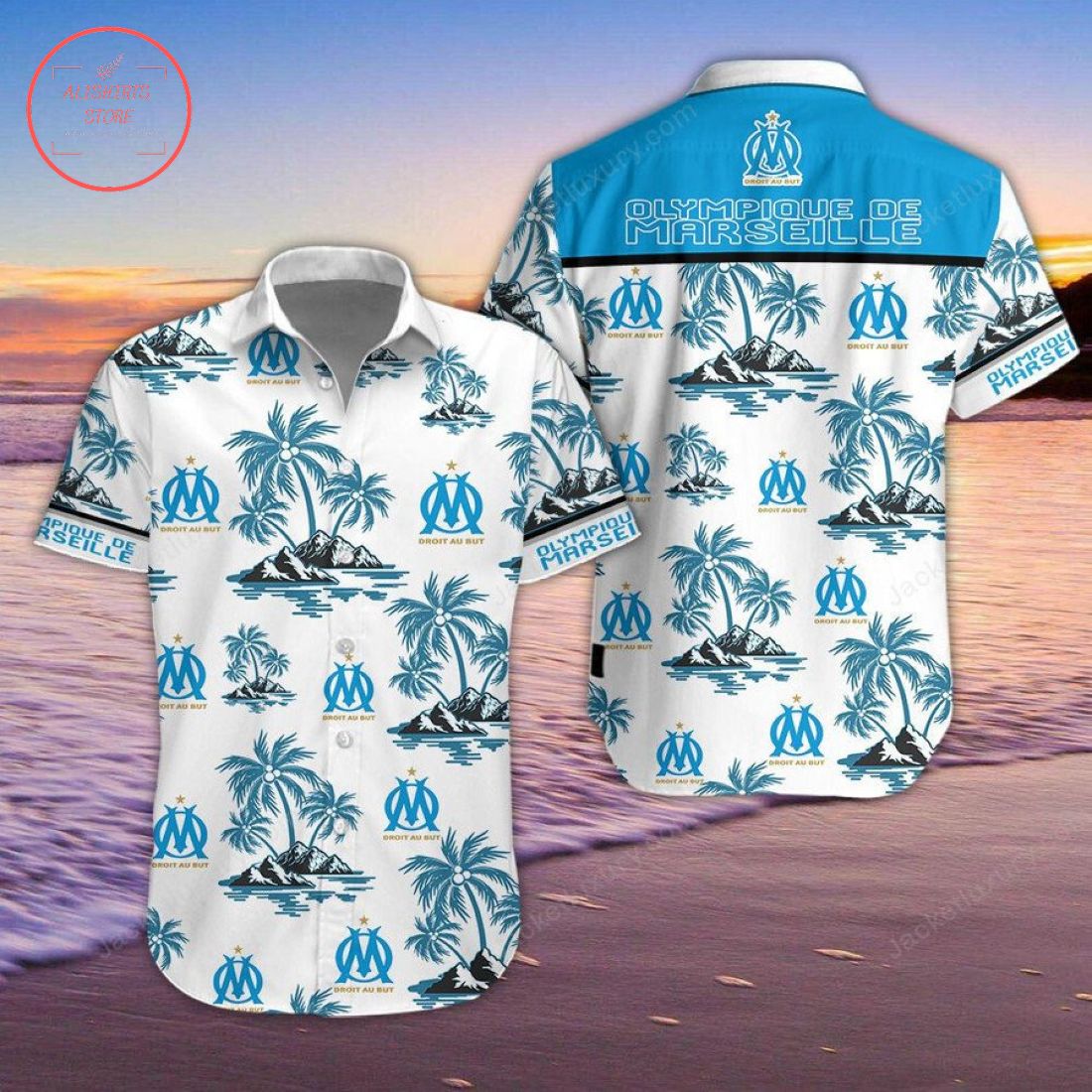 Olympique de Marseille Hawaiian Shirt and Shorts