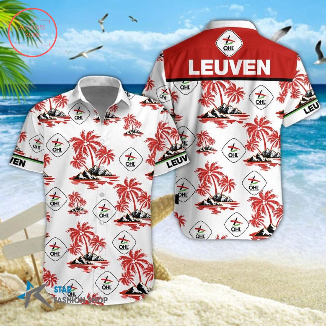 Oud-Heverlee Leuven Combo Hawaiian Shirt Shorts and Flip Flops