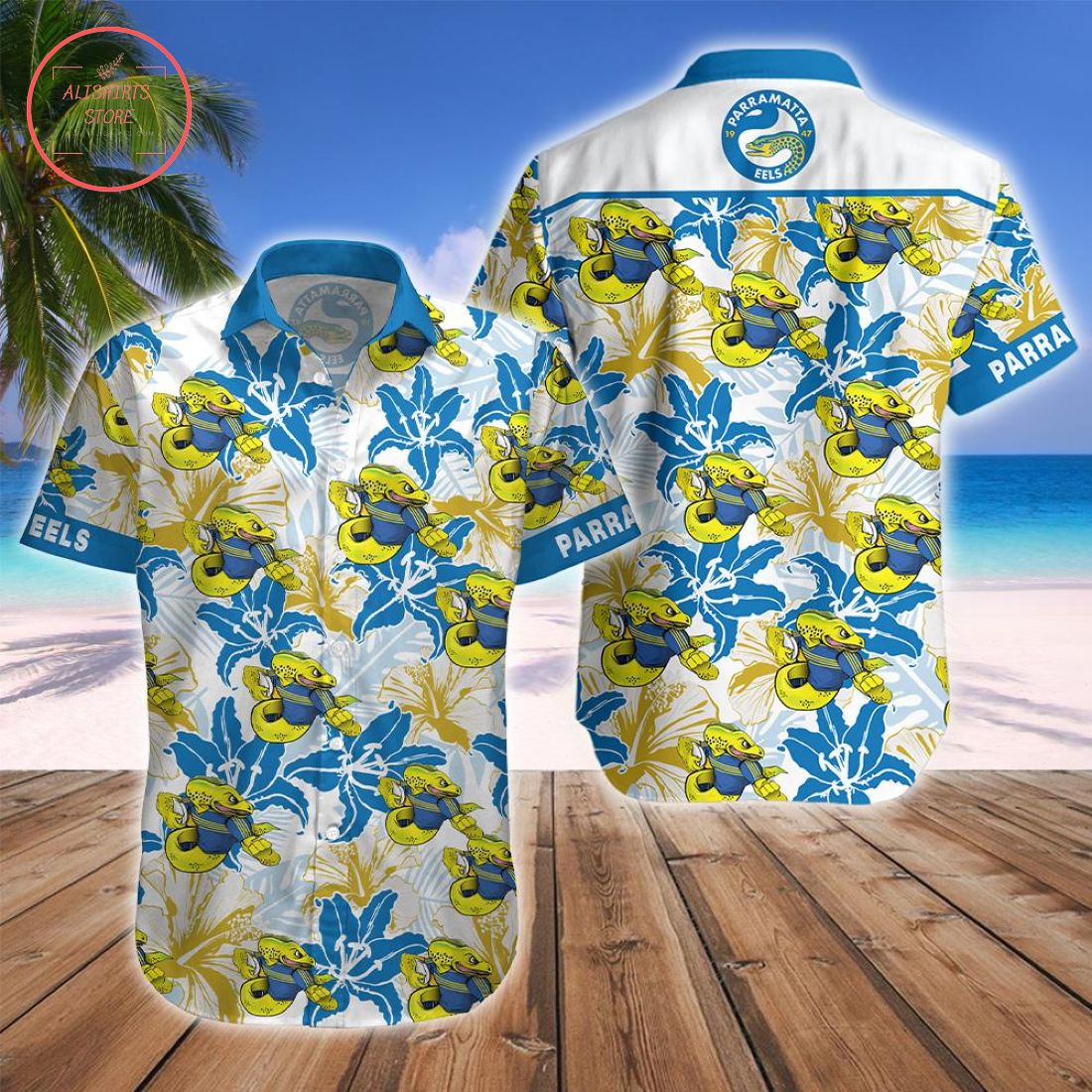 Parramatta Eels Mascot Hawaiian Shirt