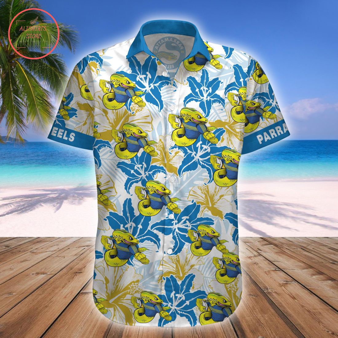 Parramatta Eels Mascot Hawaiian Shirt