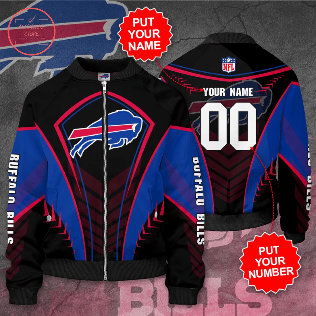 Personalized Buffalo Bills Football Bomber Jacket