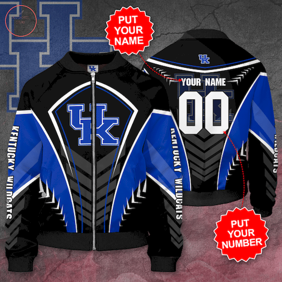 Personalized Kentucky Wildcats Bomber Jacket