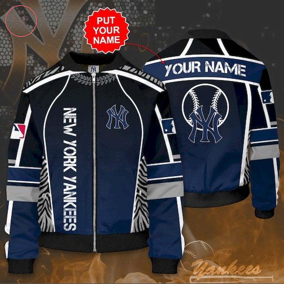 Personalized New York Yankees Professional Baseball Team Bomber Jacket
