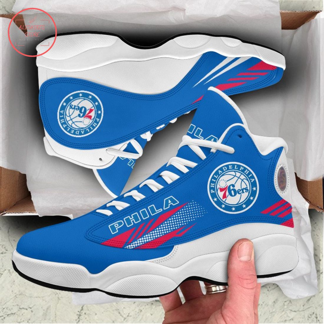 Philadelphia 76ers Air Jordan 13 Sneaker Shoes