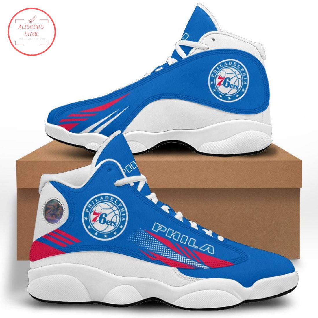 Philadelphia 76ers Air Jordan 13 Sneaker Shoes