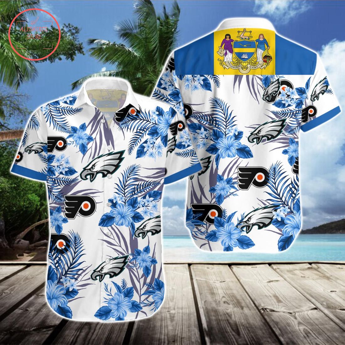 Philadelphia Eagles Flyers Hawaiian Shirt