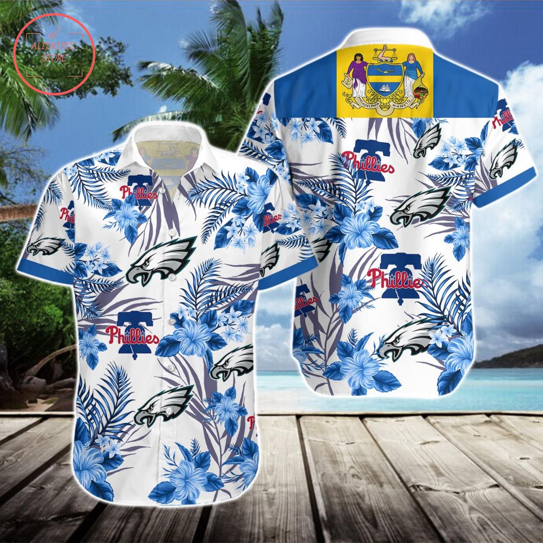 Philadelphia Eagles Phillies Hawaiian Shirt