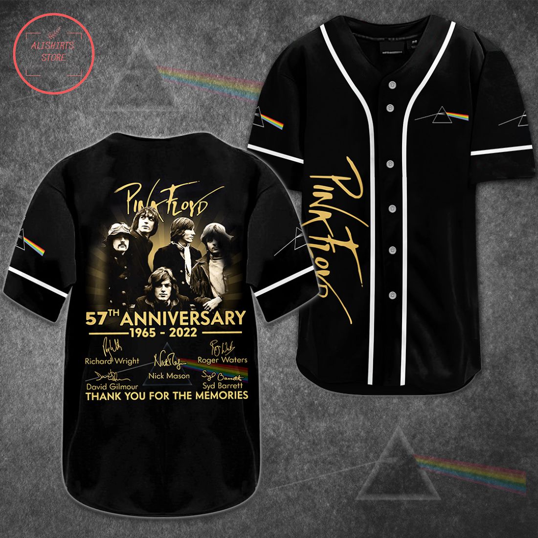 Pink Floyd 57th Anniversary 1965 2022 Baseball Jersey