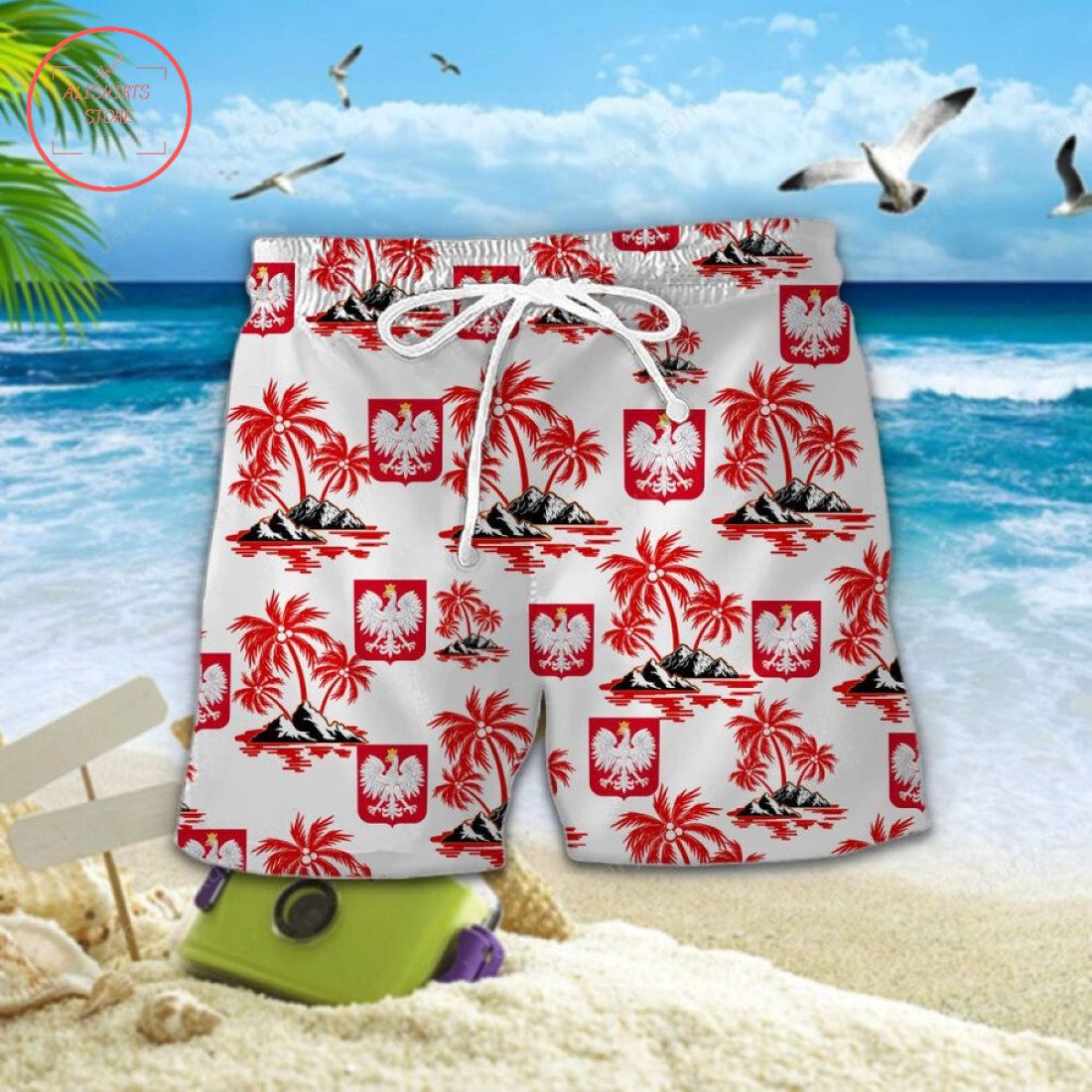 Poland national football team Hawaiian Shirt and Shorts