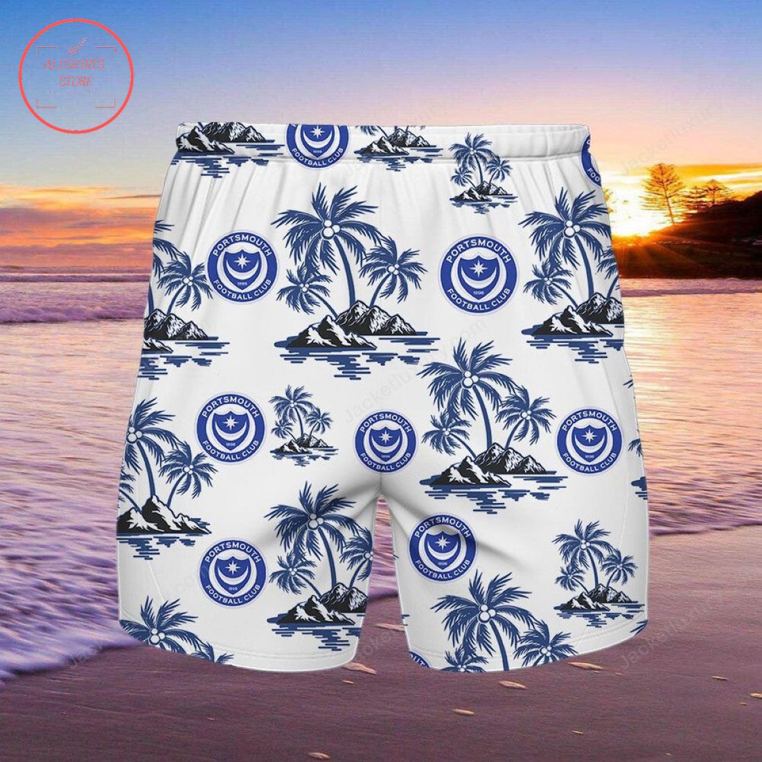 Portsmouth FC Parrot Hawaiian Shirt and Beach Shorts