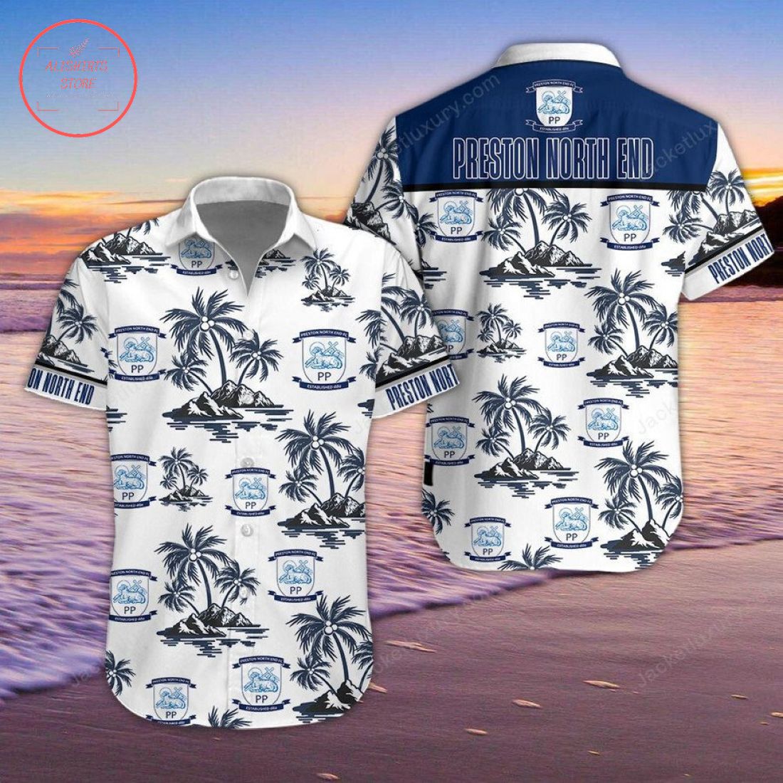Preston North End FC Hawaiian Shirt and Shorts