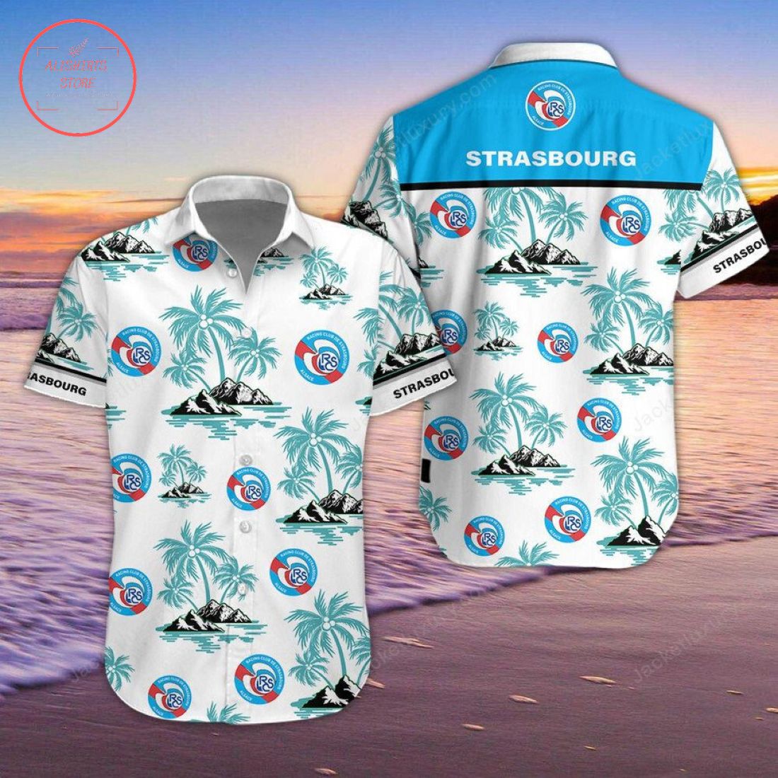 RC Strasbourg Alsace Hawaiian Shirt and Shorts