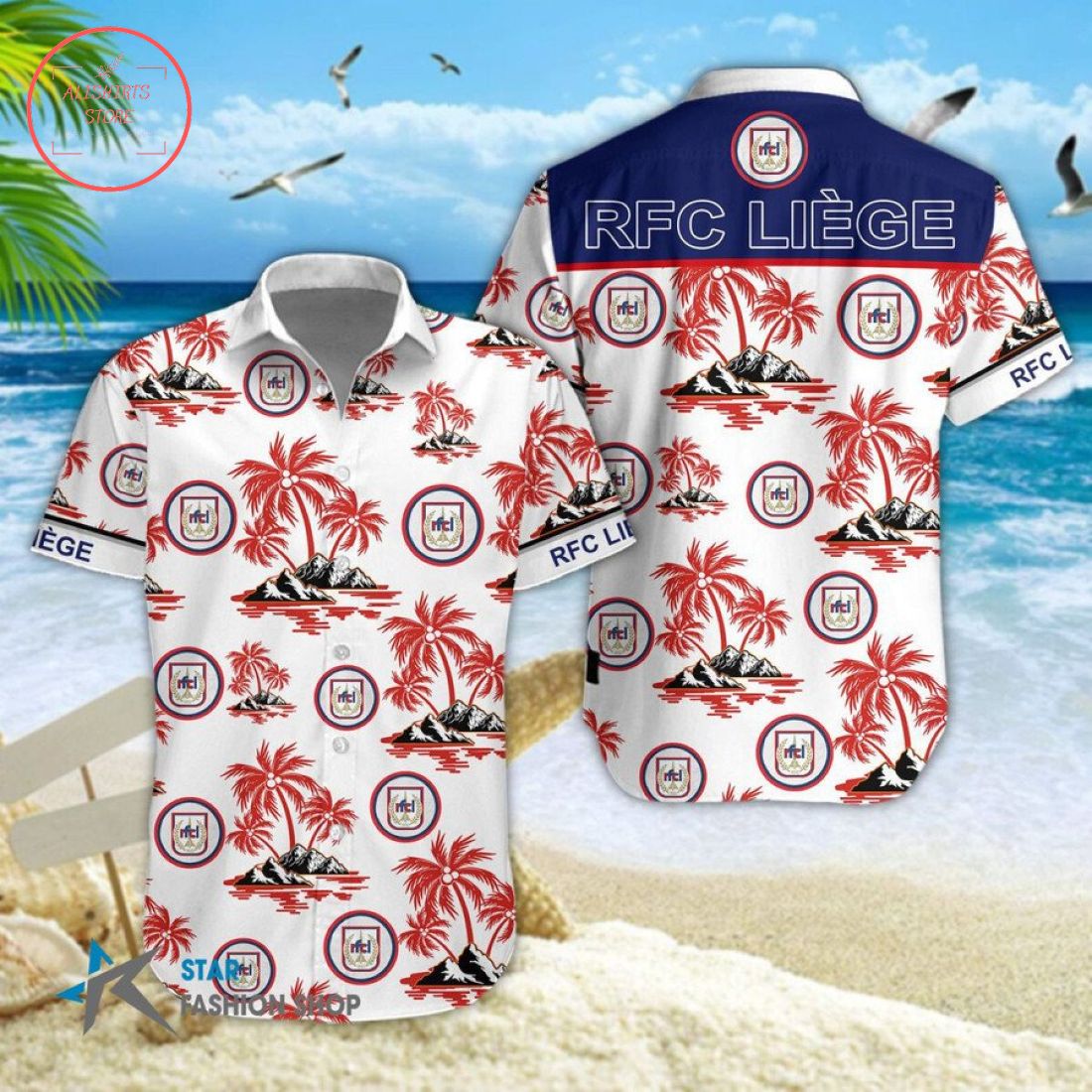 RFC Liege Combo Hawaiian Shirt Shorts and Flip Flops