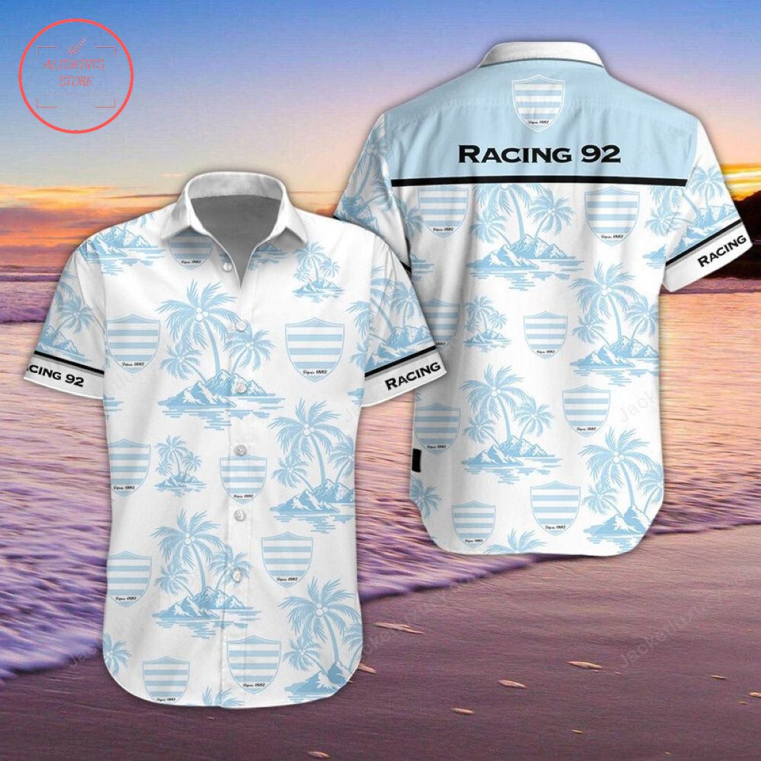 Racing 92 Hawaiian Shirt and Beach Shorts