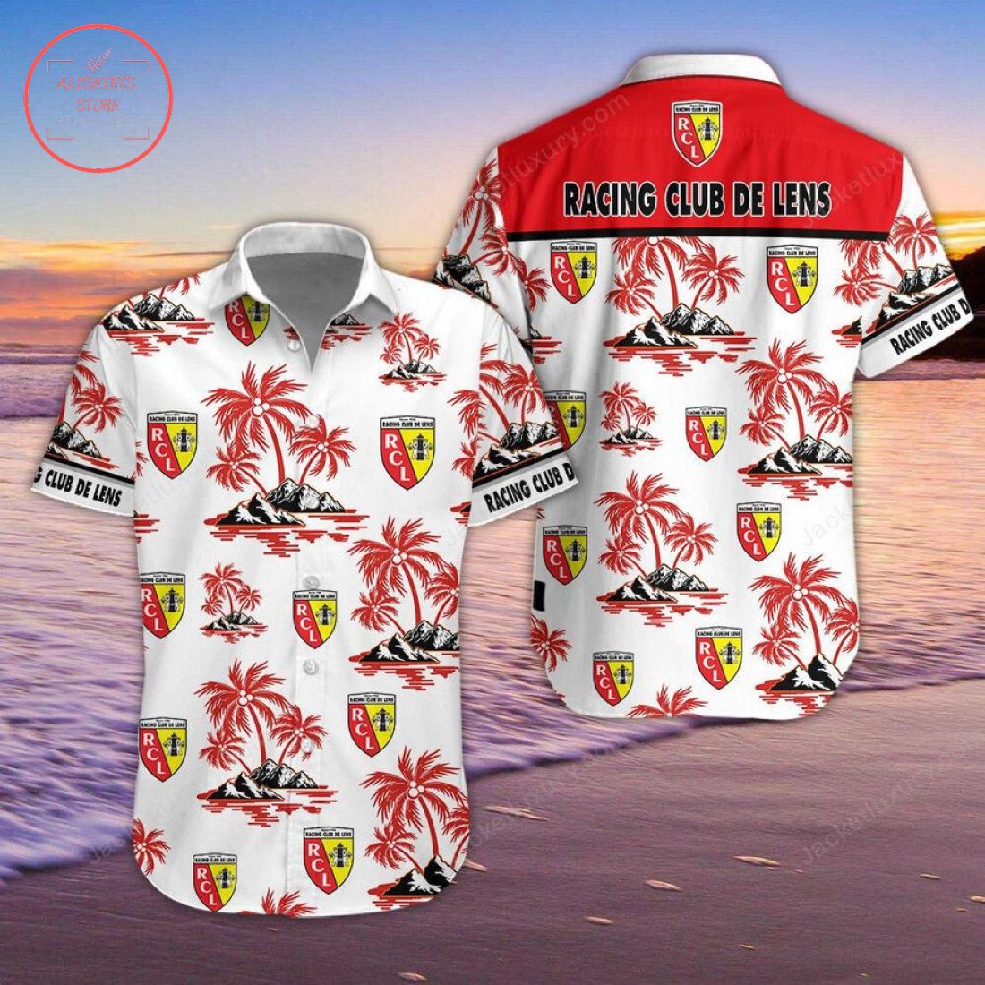 Racing Club de Lens Hawaiian Shirt and Shorts