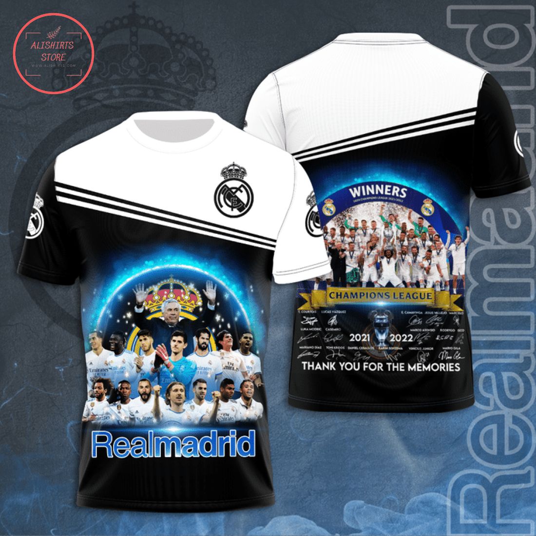 Real Madrid Champions League 2022 Thank You for the memories Shirt