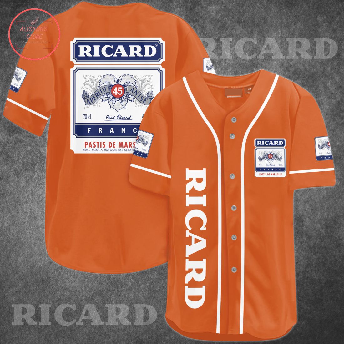 Ricard France Baseball Jersey