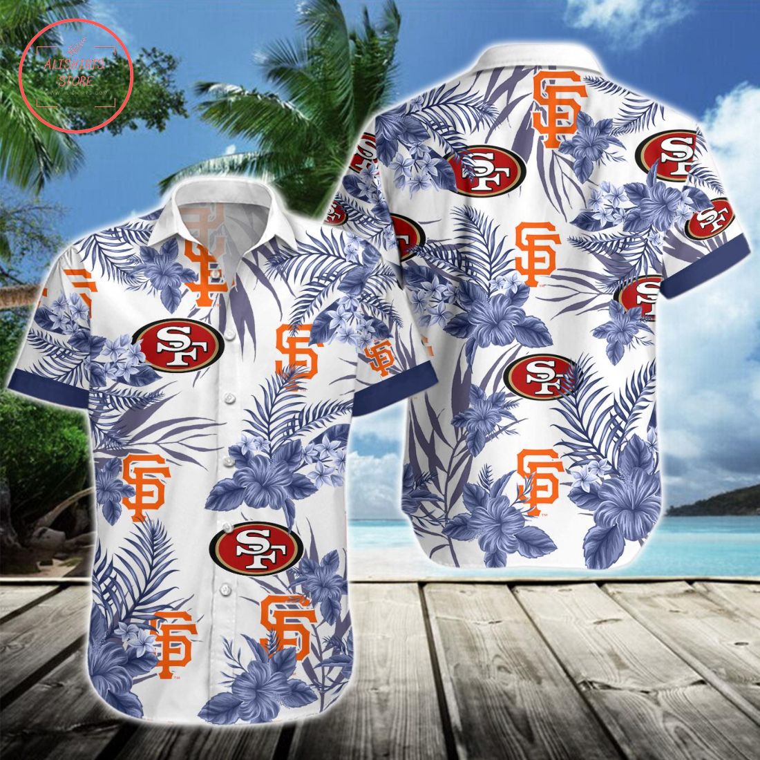 San Francisco Giants San Francisco 49ers Hawaiian Shirt