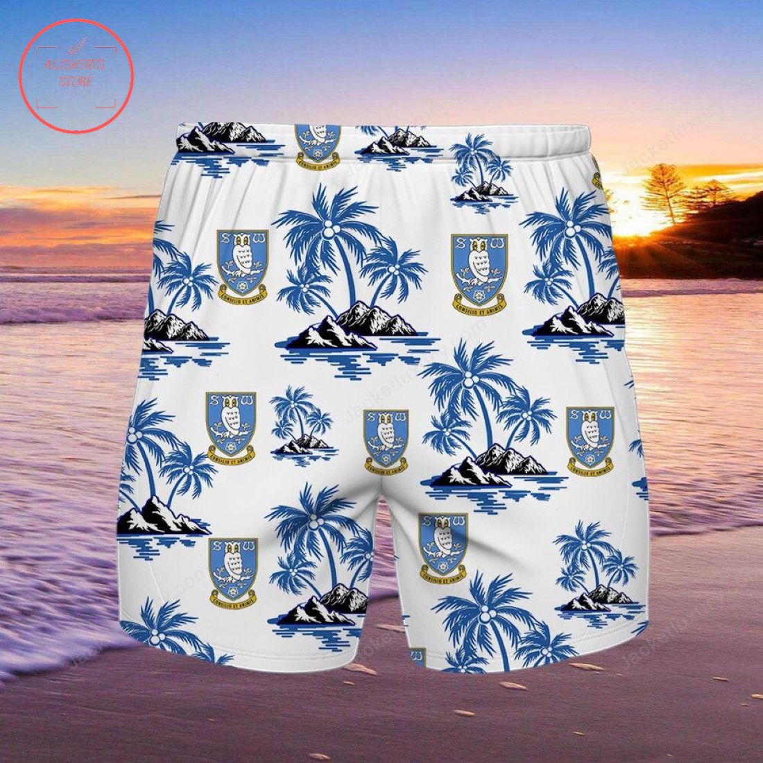 Sheffield Wednesday FC Hawaiian Shirt and Beach Shorts