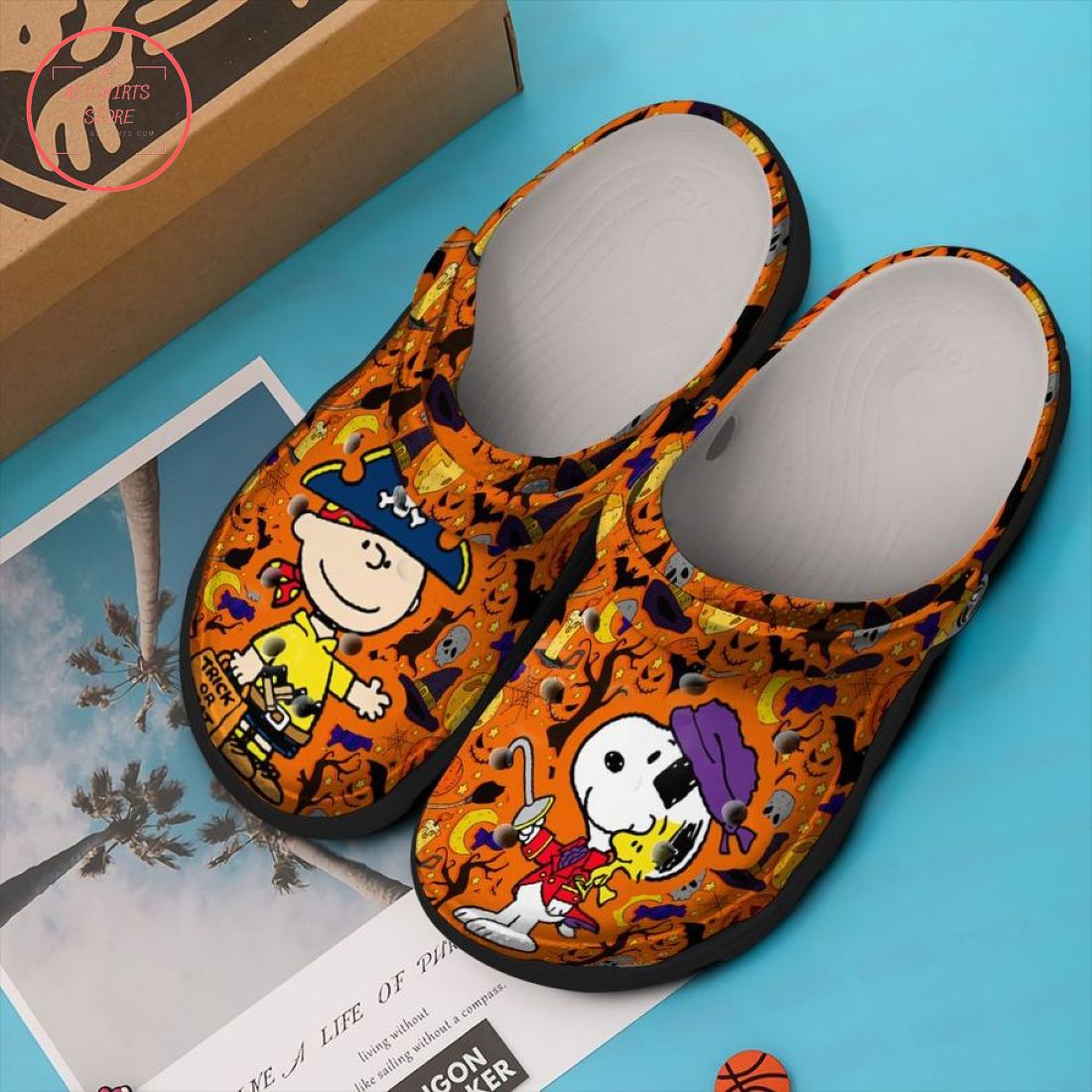 Snoopy Charlie Brown Halloween Crocs Crocband Clog