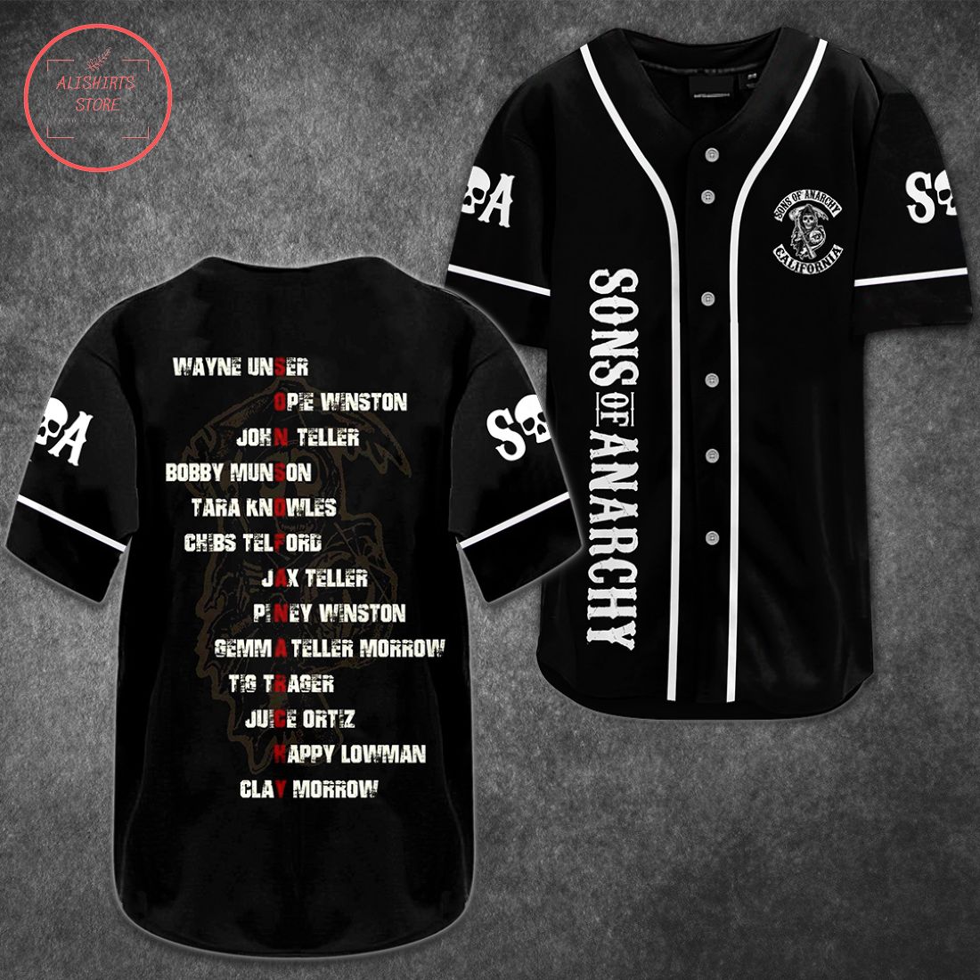 Sons of Anarchy Baseball Jersey